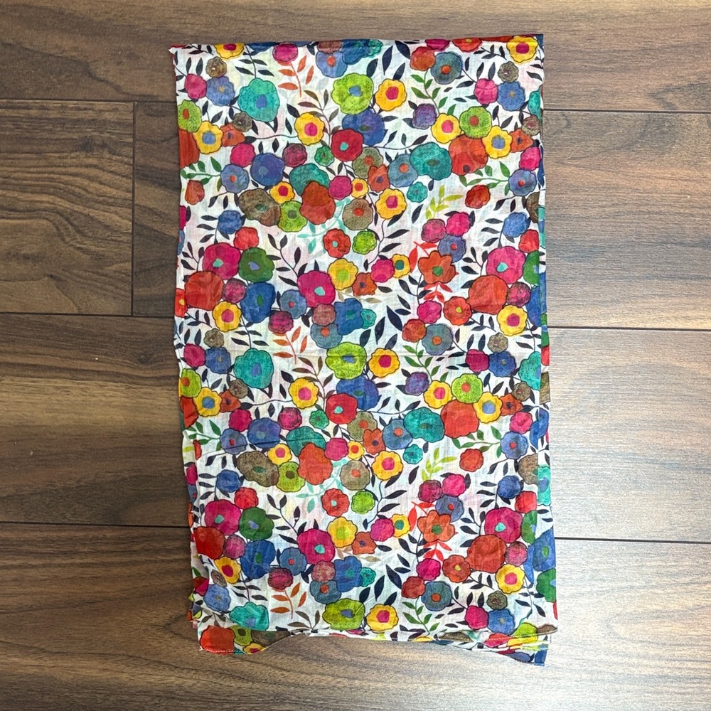 Colorful floral scarf